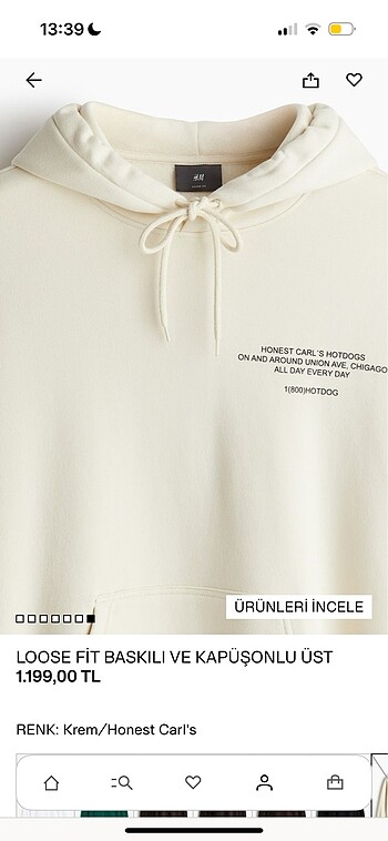 Hm etiketli sweatshirt