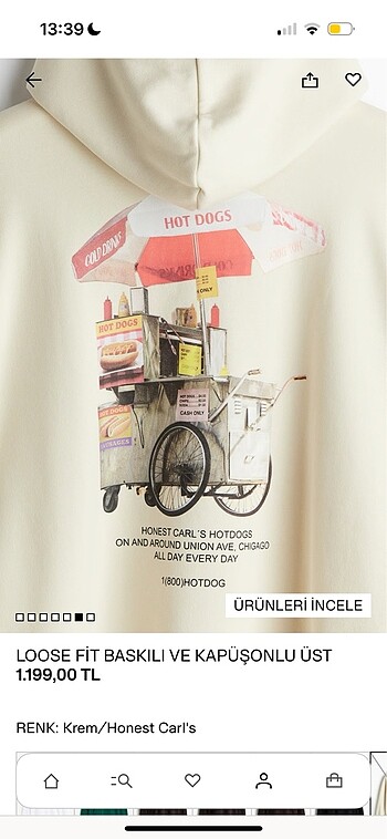 H&M Hm etiketli sweatshirt