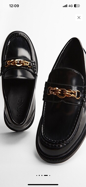 Mango Mango zincirli loafer ayakkabı