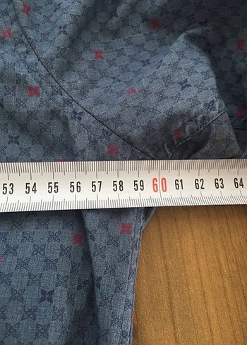 Gri Denim Erkek Gömlek Uzun Kollu - Görsel 6