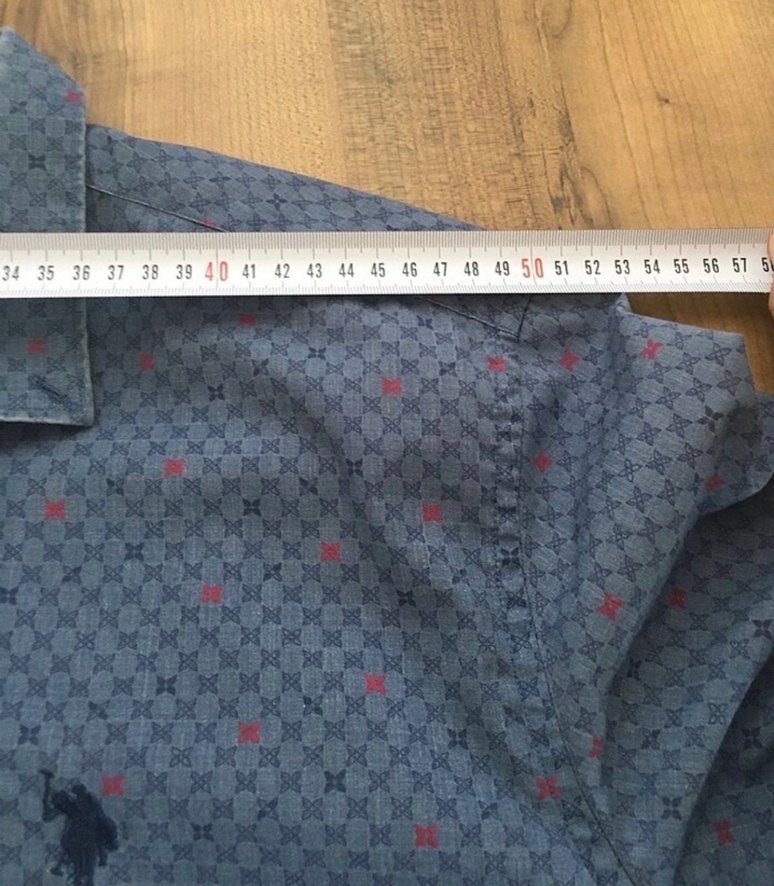 Gri Denim Erkek Gömlek Uzun Kollu - Görsel 5