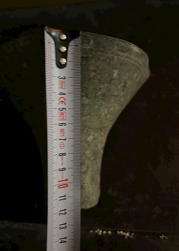 Gri Eski Metal Vazo - Görsel 3