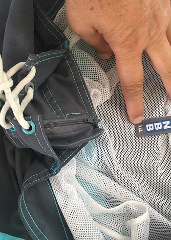 Gri Bel Bantlı Erkek Yüzme Şortu - Görsel 3