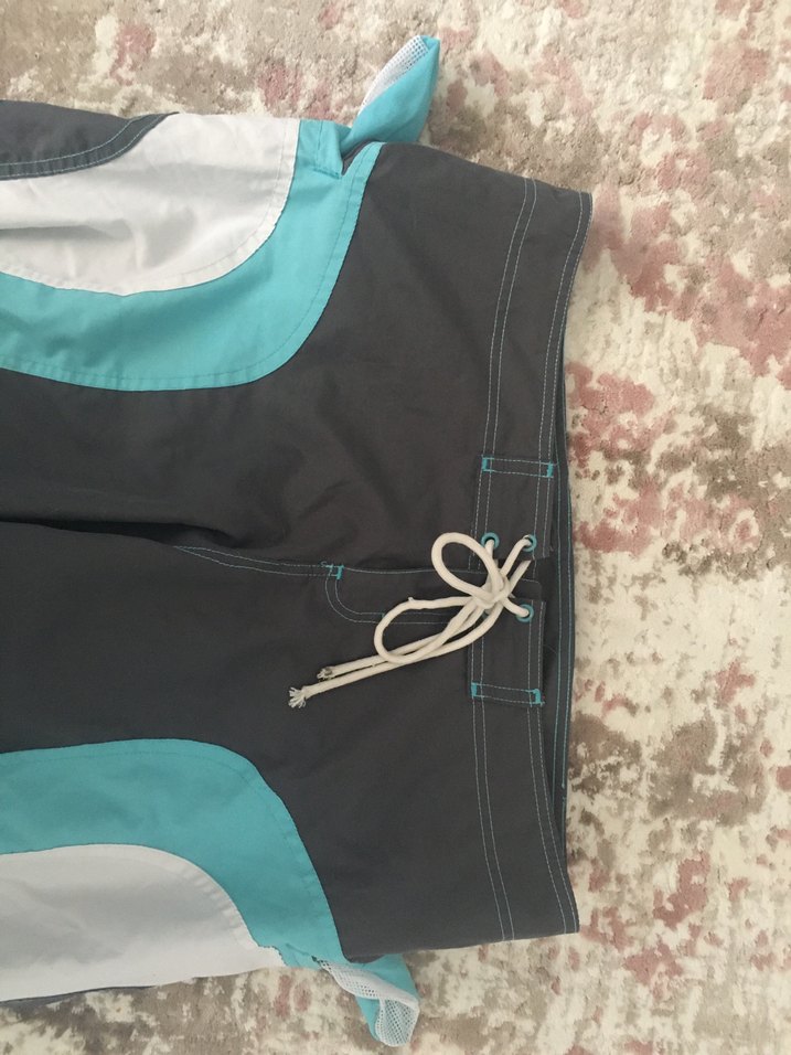 Gri Bel Bantlı Erkek Yüzme Şortu - Görsel 4