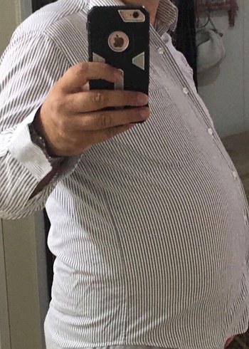 Gri Çizgili Uzun Kollu Erkek Gömlek - Görsel 3