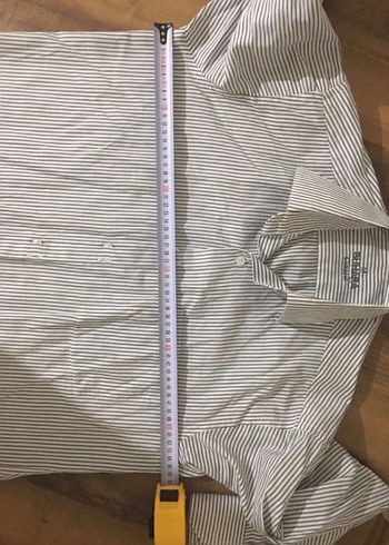 Gri Çizgili Uzun Kollu Erkek Gömlek - Görsel 4