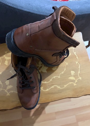 Kahverengi Deri Biker Botlar - Görsel 3