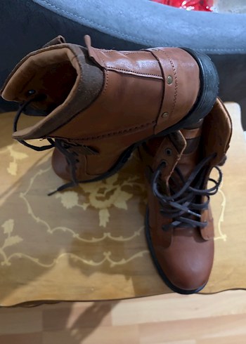 Kahverengi Deri Biker Botlar - Görsel 2