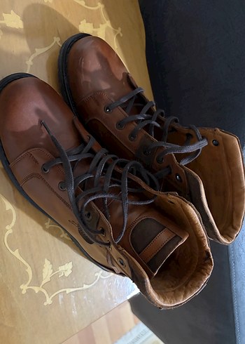 Kahverengi Deri Biker Botlar - Görsel 5