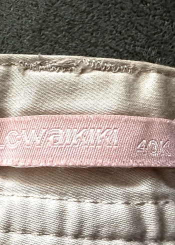 Bej Kadın Keten Kumaş Pantolon - Görsel 7