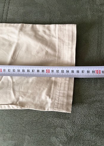 Bej Kadın Keten Kumaş Pantolon - Görsel 3