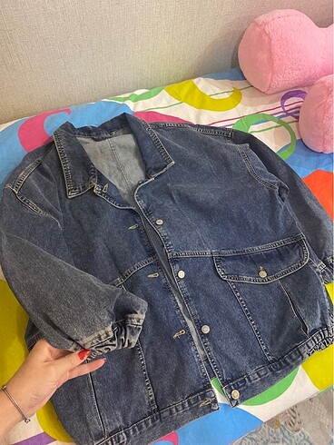 m Beden Trendyolmilla oversize lacivert denim ceket