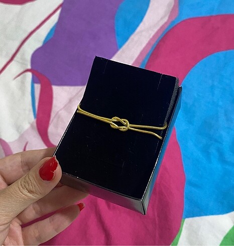 925 ayar gümüş gold düğüm bileklik
