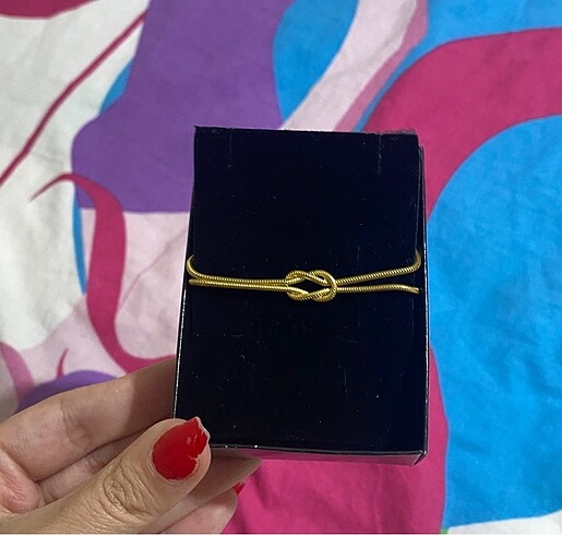 Neva Gümüş 925 ayar gümüş gold düğüm bileklik