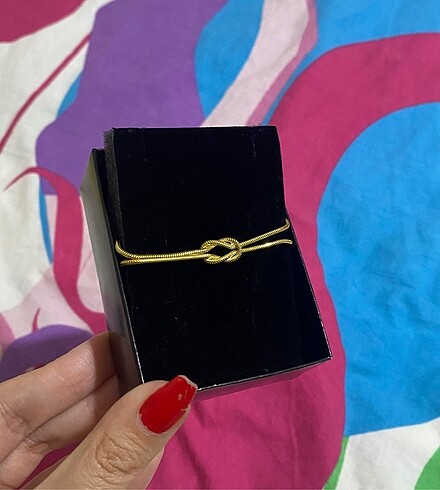  Beden 925 ayar gümüş gold düğüm bileklik