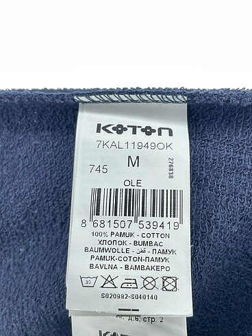 m Beden lacivert Renk Koton Sweatshirt %70 İndirimli.