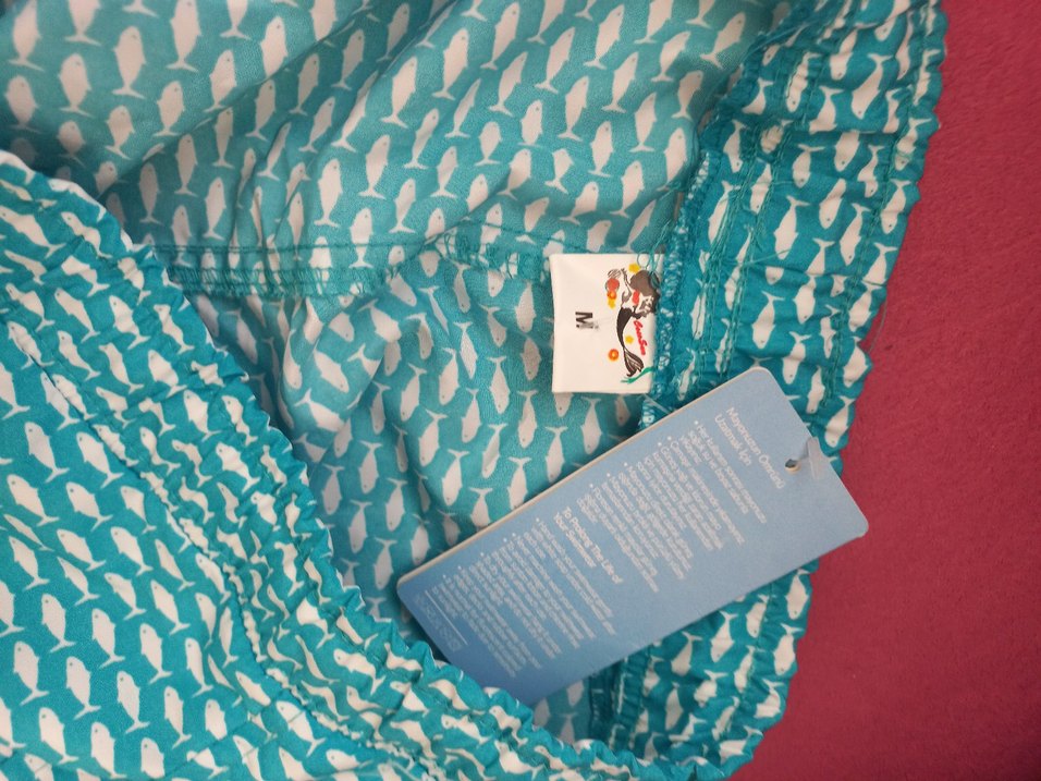 Mavi Pamuklu Mini Şortu - Görsel 3