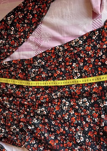 Çiçek Desenli Uzun Kollu Midi Bohem tunik  elbise - Görsel 2