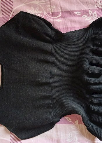 Siyah Fitted üst - Görsel 2