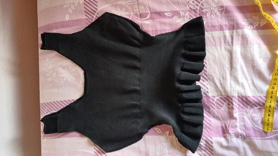 Siyah Fitted üst - Görsel 2