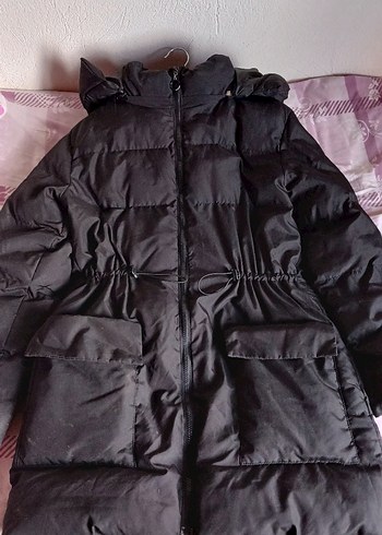 Siyah Fermuarlı Kadın Kışlık Mont - Görsel 2