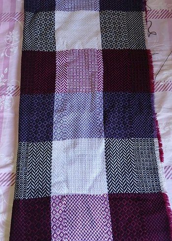 Bordo Desensiz Yumuşak kışlık şal - Görsel 2