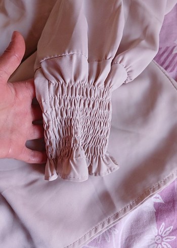 Bej Keten Bluz, Uzun Kollu, Bohem - Görsel 9