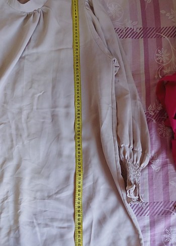 Bej Keten Bluz, Uzun Kollu, Bohem - Görsel 6