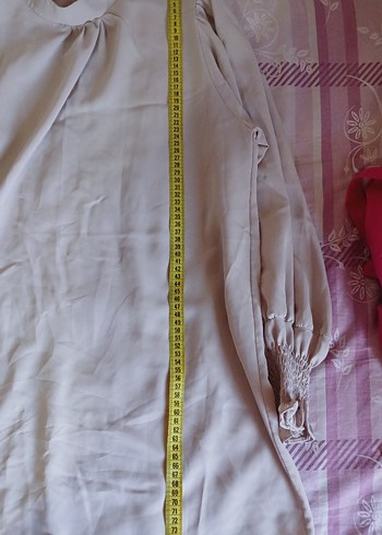 Bej Keten Bluz, Uzun Kollu, Bohem - Görsel 5