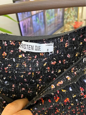 s Beden Düşük kol çiçekli uzun elbise