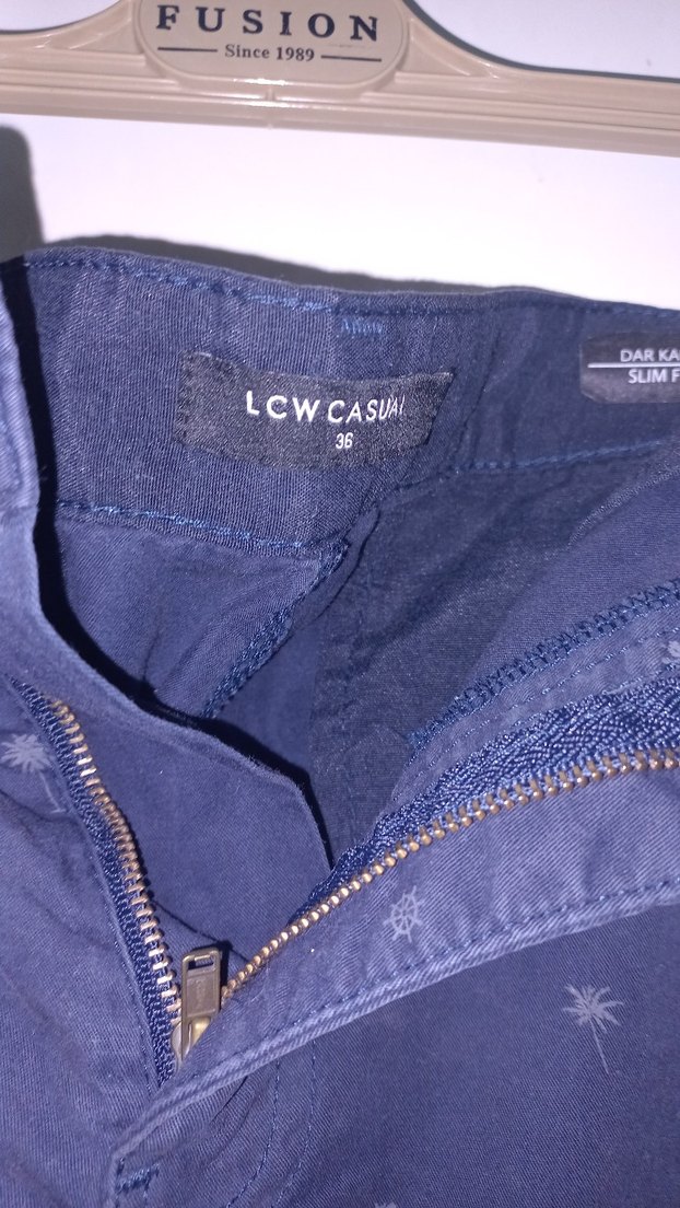 Lacivert Kemerli Erkek Kot Şort - Görsel 2