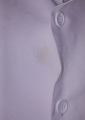 Beyaz Midi Düğmeli Beyaz Önlük - Görsel 3