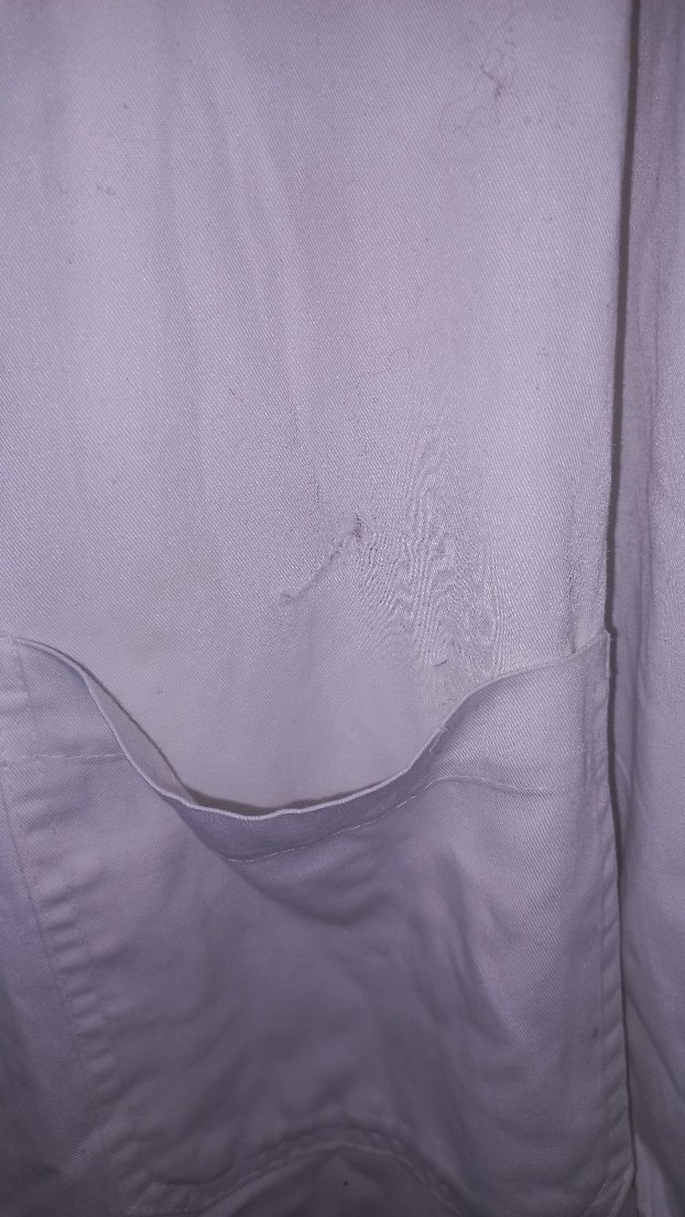 Beyaz Midi Düğmeli Beyaz Önlük - Görsel 5