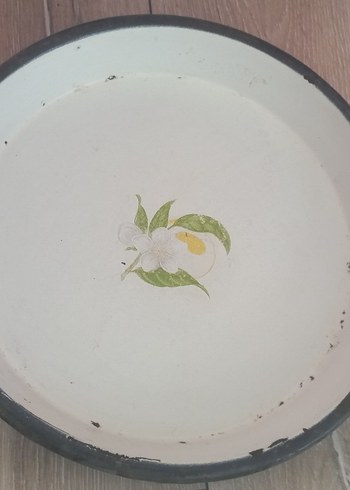 Yuvarlak Gri Metal Tepsi - Görsel 6