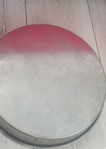 Yuvarlak Gri Metal Tepsi - Görsel 5