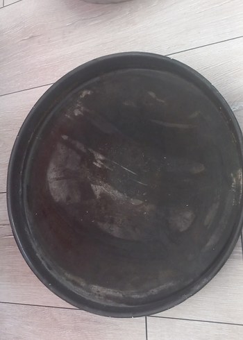 Yuvarlak Gri Metal Tepsi - Görsel 2