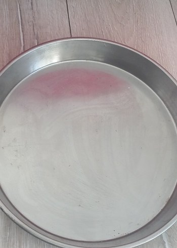 Yuvarlak Gri Metal Tepsi - Görsel 4