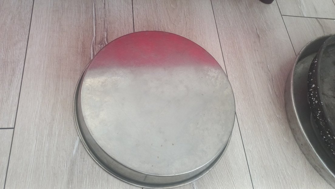 Yuvarlak Gri Metal Tepsi - Görsel 5