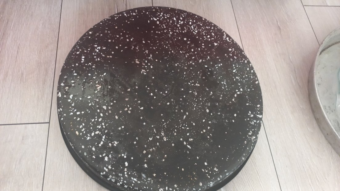 Yuvarlak Gri Metal Tepsi - Görsel 3