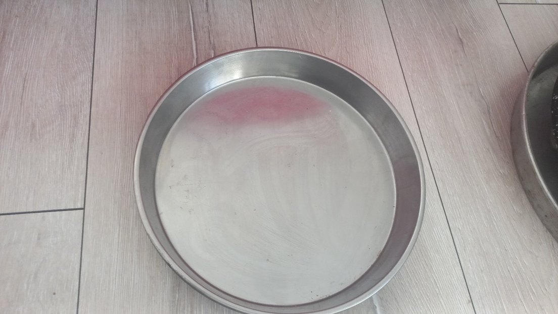 Yuvarlak Gri Metal Tepsi - Görsel 4