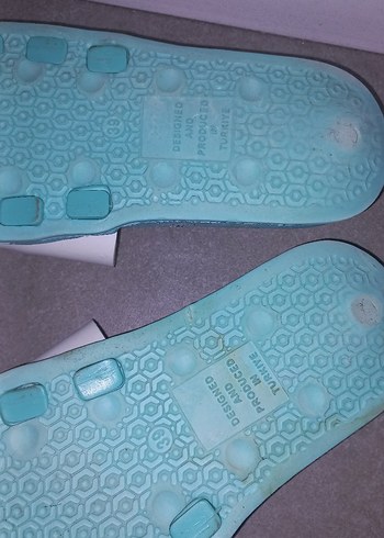 Mavi Desenli Terlik Ananas Baskılı - Görsel 2