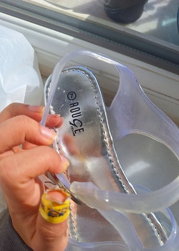 bayan şeffaf yazlık sandalet - Görsel 5