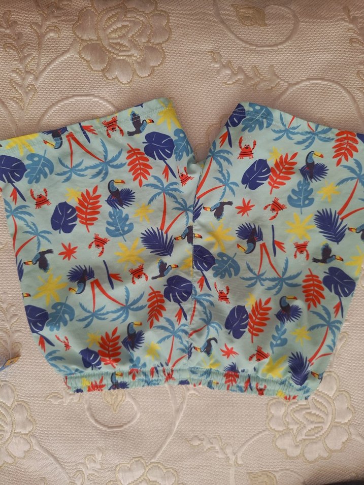 Renkli Desenli Erkek Çocuk Mayo Şortu - Görsel 5