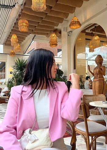 Quzu Sikligin Ve Rahatligin Pembe Blazer Ceket