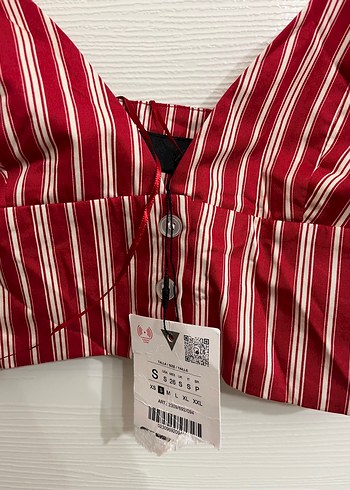 s Beden ZARA | ÇİZGİLİ CROP TOP