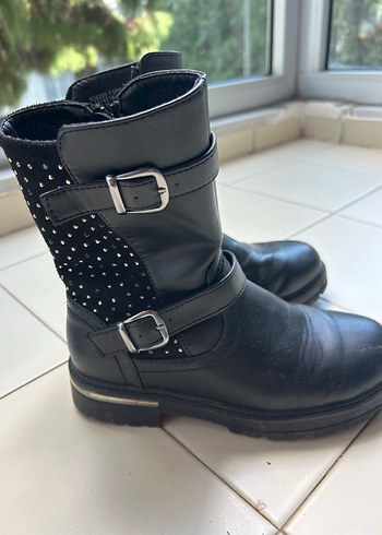 Siyah polaris deri tokalı bot - Görsel 3