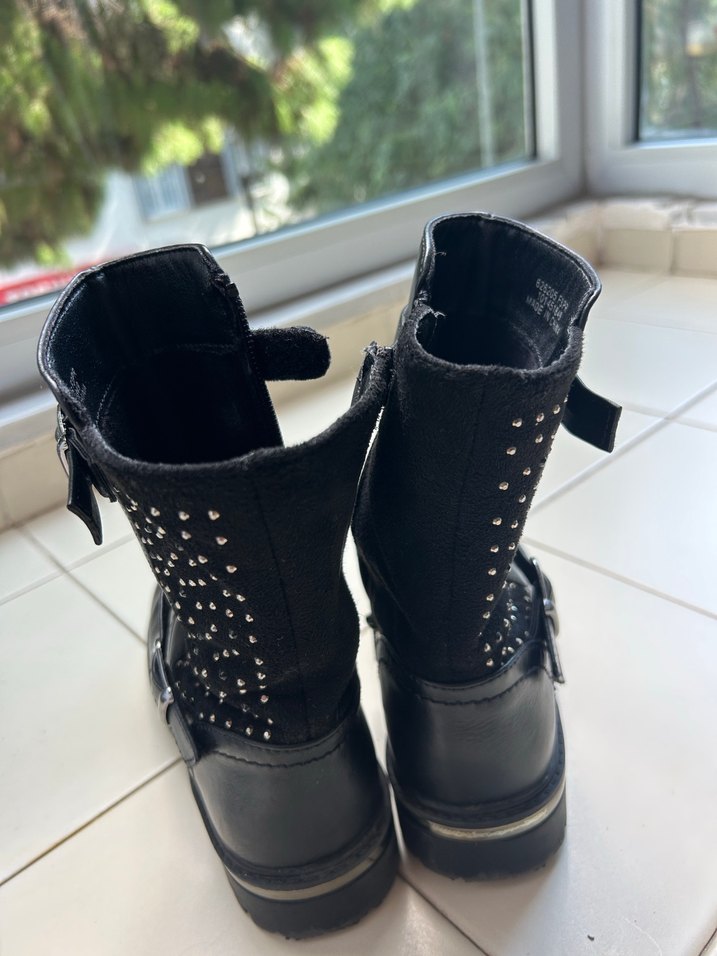 Siyah polaris deri tokalı bot - Görsel 4