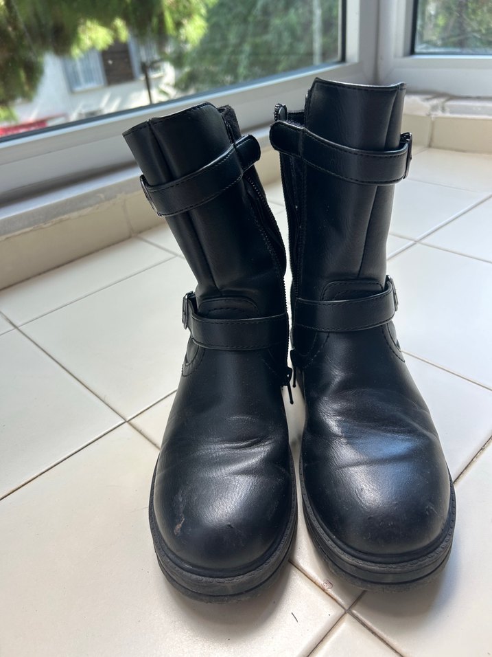 Siyah polaris deri tokalı bot - Görsel 2