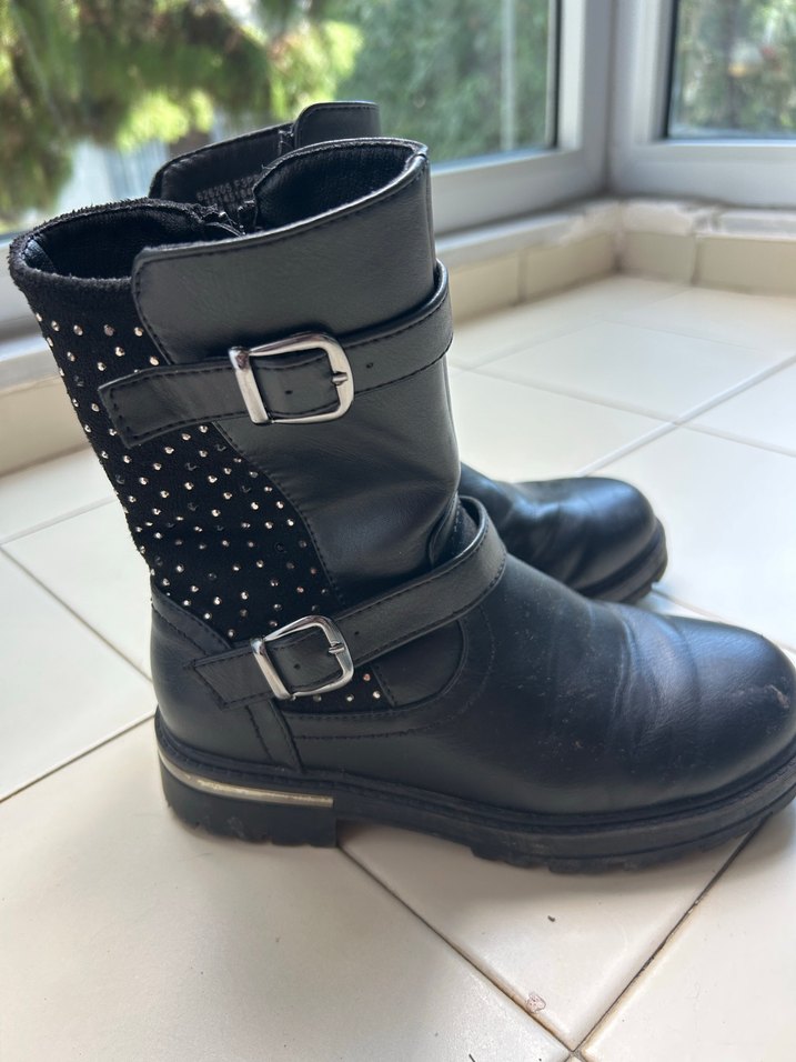 Siyah polaris deri tokalı bot - Görsel 3