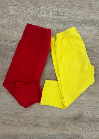 Koton Sarı-Kırmızı Basic Kız Tayt 7-8 yaş - Görsel 4